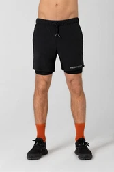 SUPER.NATURAL M Double Layer Shorts Schwarz/Rot/Braun
