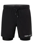 SUPER.NATURAL M Double Layer Shorts Schwarz/Rot/Braun