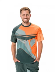 VAUDE T-Shirt Mens Moab T-shirt Vi Kurzarm-Shirt Orange/Mischfarben/Dunkelgrün