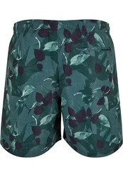 URBAN CLASSICS Badeshorts PatternSwim Shorts Dunkelgrün/Grün