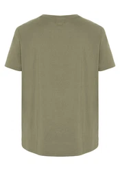 Polo Sylt T-Shirt mit gesticktem Label-Symbol und -Schriftzug Dunkelgrün/Grün/Braun