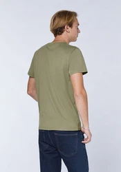 Polo Sylt T-Shirt mit gesticktem Label-Symbol und -Schriftzug Dunkelgrün/Grün/Braun