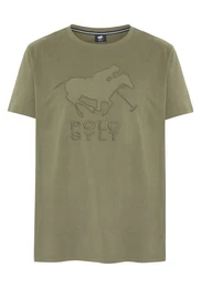 T-Shirt mit gesticktem Label-Symbol und -Schriftzug (1, 1-tlg)