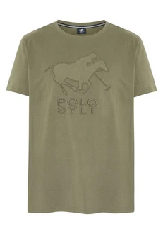 Polo Sylt T-Shirt mit gesticktem Label-Symbol und -Schriftzug