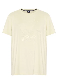 Polo Sylt T-Shirt mit gesticktem Label-Symbol und -Schriftzug Khaki/Beige/Weiß/Gold Polo Sylt T-Shirt mit gesticktem Label-Symbol und -Schriftzug Khaki/Beige/Weiß/Gold