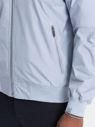 OMBRE Bomberjacke Hellblau/Grau/Blau