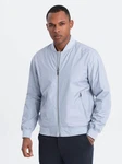 OMBRE Bomberjacke Hellblau/Grau/Blau