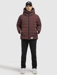 khujo Steppjacke THENO Braun/Rot/Dunkelrot/Bordeaux/Dunkelbraun