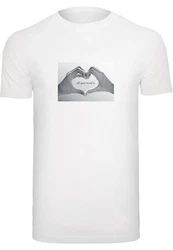MisterTee T-Shirt Love Sign Tee Weiß/Creme/Hellblau