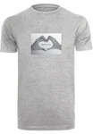 MisterTee T-Shirt Love Sign Tee Grau/Hellgrau/Silber
