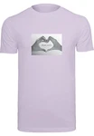 MisterTee T-Shirt Love Sign Tee Lila/Fliederfarben
