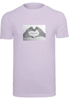 MisterTee T-Shirt Love Sign Tee Lila/Fliederfarben