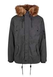Brandit Men Fish Tail Parka Dunkelgrau/Hellgrau/Schwarz/Grau