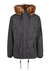 Brandit Men Fish Tail Parka Dunkelgrau/Hellgrau/Schwarz/Grau