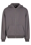 Urban Classics Fluffy Zip Cardigan Hellgrau/Grau/Dunkelgrau/Braun