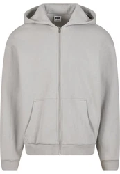 Urban Classics Fluffy Zip Cardigan Hellgrau/Grau/Braun