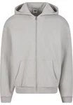 Urban Classics Fluffy Zip Cardigan Hellgrau/Grau/Braun