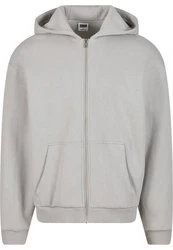 Urban Classics Fluffy Zip Cardigan Hellgrau/Grau/Braun
