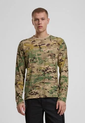 Brandit Premium Longsleeve Shirt Dunkelgrün/Braun