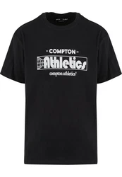 Upscale by Mister Tee Compton Athletic Club Oversize Tee (1-tlg) Schwarz/Lila/Dunkelrot