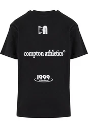 Upscale by Mister Tee Compton Athletic Club Oversize Tee (1-tlg) Schwarz/Lila/Dunkelrot