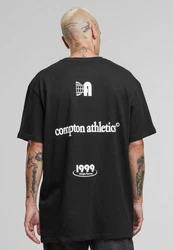 Upscale by Mister Tee Compton Athletic Club Oversize Tee (1-tlg) Schwarz/Lila/Dunkelrot