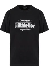 Upscale by Mister Tee Compton Athletic Club Oversize Tee (1-tlg) Schwarz/Lila/Dunkelrot