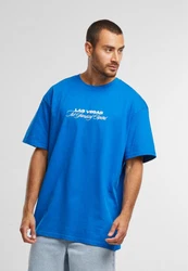 MisterTee T-Shirt Gambling Capital Oversize Tee Blau/Hellblau