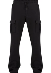 URBAN CLASSICS Cargohose Heavy Straight Leg Cargo Sweatpants Dunkelblau/Schwarz/Khaki