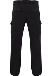 URBAN CLASSICS Cargohose Heavy Straight Leg Cargo Sweatpants Dunkelblau/Schwarz/Khaki