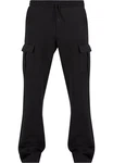 URBAN CLASSICS Cargohose Heavy Straight Leg Cargo Sweatpants Dunkelblau/Schwarz/Khaki