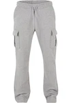 URBAN CLASSICS Cargohose Heavy Straight Leg Cargo Sweatpants Hellgrau/Grau