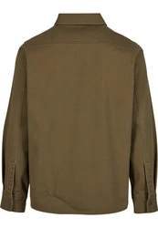 Brandit Langarmhemd Heavy Twill Shirt Dunkelgrün/Braun/Khaki
