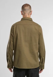 Brandit Langarmhemd Heavy Twill Shirt Dunkelgrün/Braun/Khaki