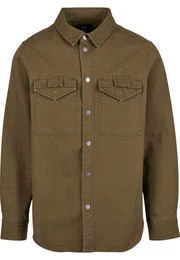 Langarmhemd Men Heavy Twill Shirt (1-tlg)