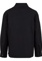 Brandit Langarmhemd Heavy Twill Shirt Schwarz/Dunkelblau