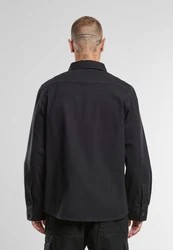 Brandit Langarmhemd Heavy Twill Shirt Schwarz/Dunkelblau