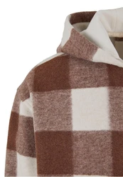 URBAN CLASSICS Allwetterjacke Big Check Jacket With Hood (1) Braun/Beige