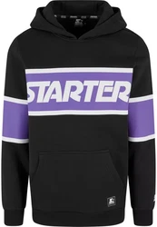 Starter Black Label Kapuzensweatshirt Starter Across Stripe Hoodie Lila/Schwarz