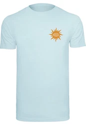 MisterTee Soleil Tee Hellblau/Braun/Gelb