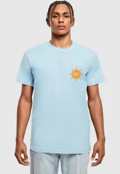 MisterTee Soleil Tee Hellblau/Braun/Gelb