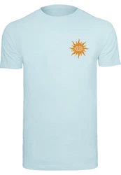MisterTee Soleil Tee Hellblau/Braun/Gelb