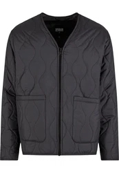 URBAN CLASSICS Winterjacke Urban Classics Padded Quilting Jacket Schwarz/Dunkelgrau/Grau