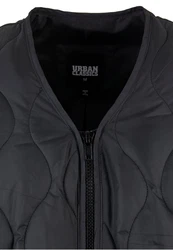 URBAN CLASSICS Winterjacke Urban Classics Padded Quilting Jacket Schwarz/Dunkelgrau/Grau