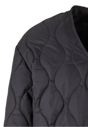 URBAN CLASSICS Winterjacke Urban Classics Padded Quilting Jacket Schwarz/Dunkelgrau/Grau