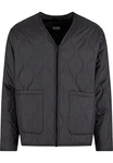 URBAN CLASSICS Winterjacke Urban Classics Padded Quilting Jacket Schwarz/Dunkelgrau/Grau