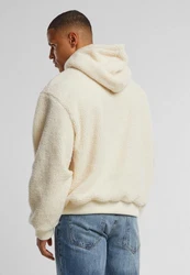 URBAN CLASSICS Kapuzensweatshirt Oversized Teddy Hoody (1-tlg) Beige/Creme/Khaki/Weiß