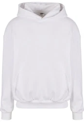 URBAN CLASSICS Kapuzensweatshirt Ultra Heavy Oversized Hoody Weiß/Creme/Grau