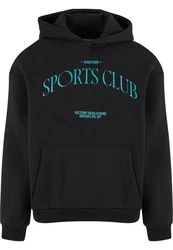 Upscale by Mister Tee Kapuzensweatshirt Another Sports Club Fluffy Hoody Hellblau/Schwarz