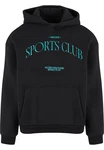Upscale by Mister Tee Kapuzensweatshirt Another Sports Club Fluffy Hoody Hellblau/Schwarz